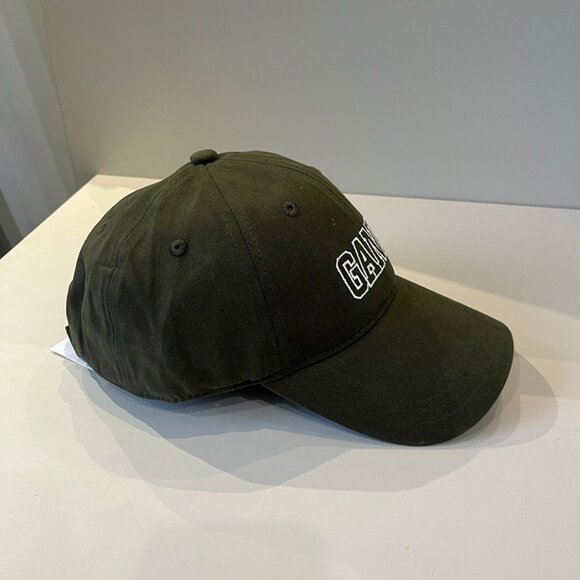 Ganni Dark Green Baseball Cap - Picture 8 of 8